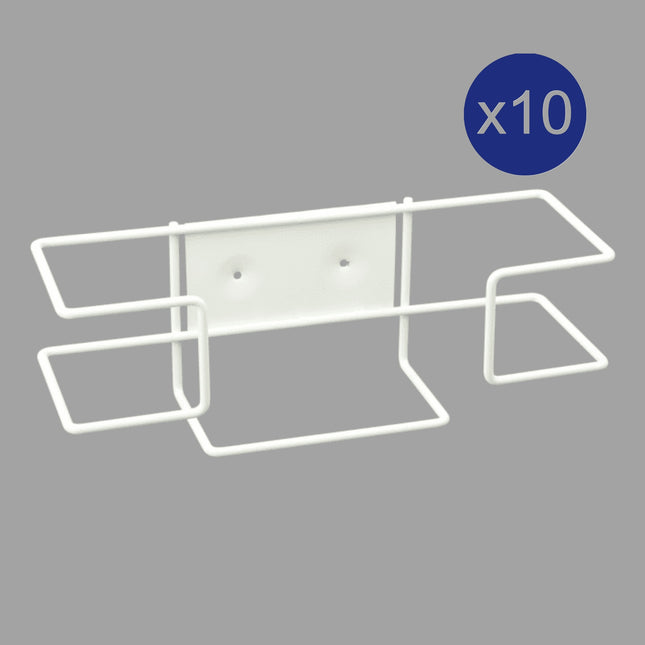 Bastion Single Wire Glove Dispenser Wall Bracket – White