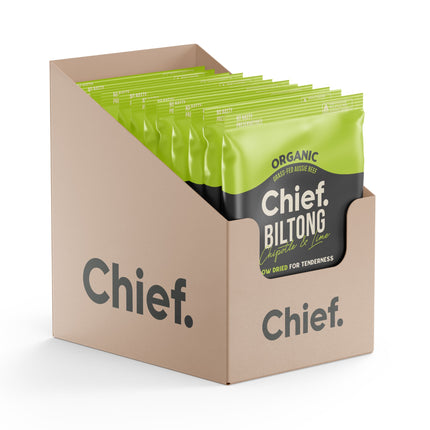 Chief Biltong Chipotle & Lime 30g Carton of 12 packs