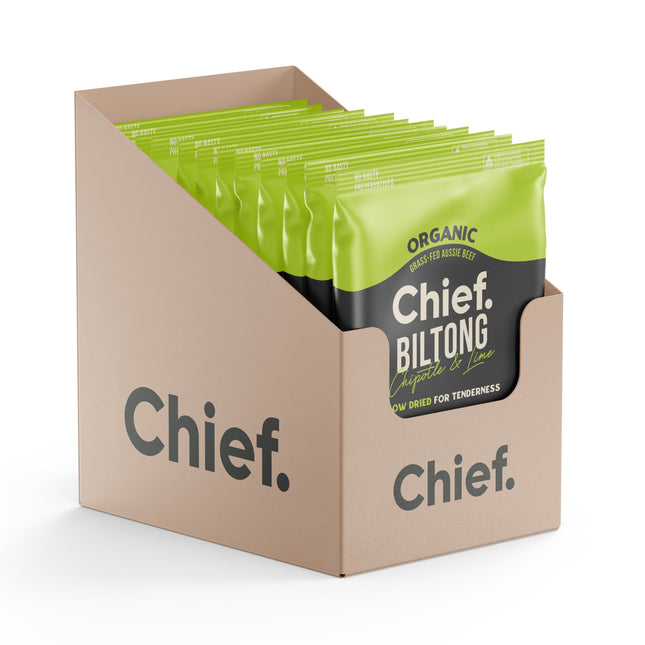 Chief Biltong Chipotle & Lime 30g Carton of 12 packs