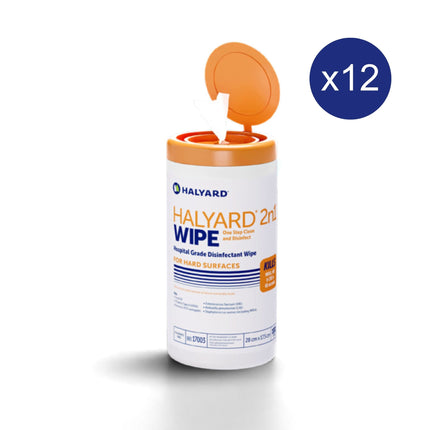 Halyard 2-in-1 Wipe - carton x 12 canisters