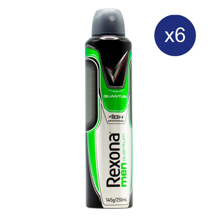 Rexona Men Quantum Antiperspirant 250mL - carton of 6 units
