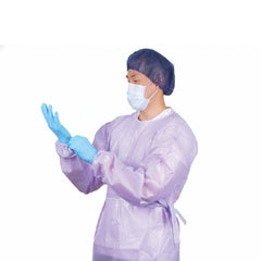 Impervious Oncology Gown in Purple with Elastic Cuff 