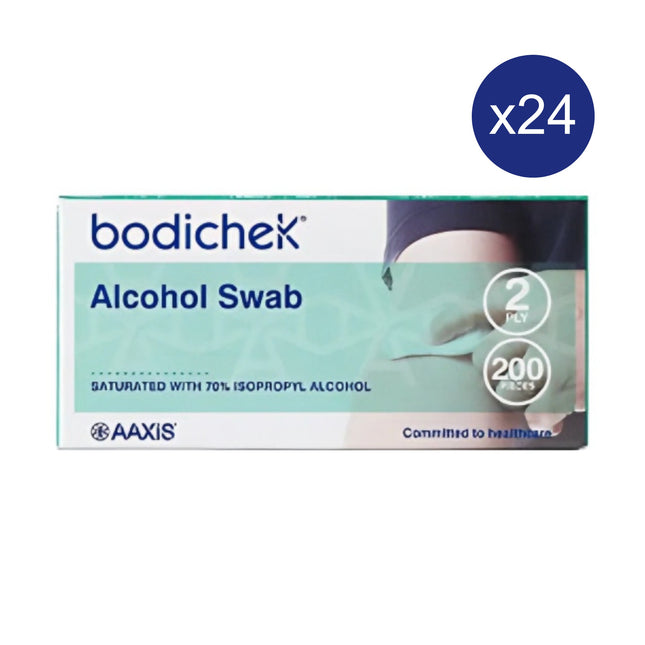 Bodichek Alcohol Non-Woven Swabs 70% Isopropyl Alcohol, 2 Ply