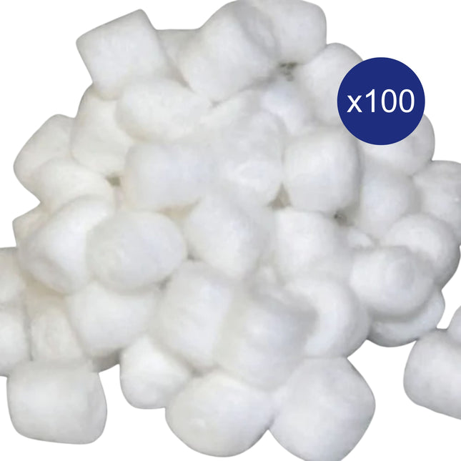 S+M Cotton Balls 0.6g - Non-Sterile Pack 120 - carton of 100 pkt