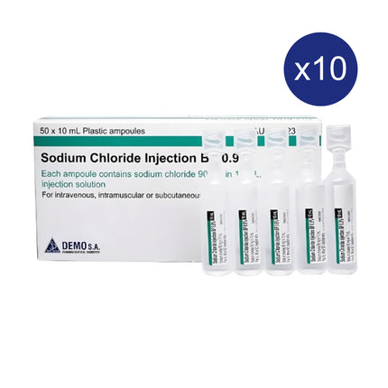 I.V Therapy Sodium Chloride 0.9% Ampoule for Injection 10mL - carton of 10 boxes