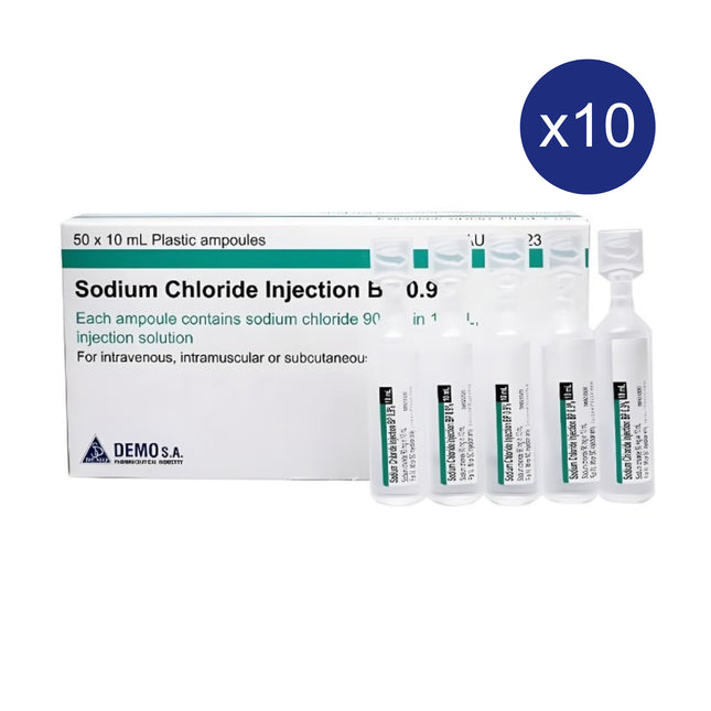 I.V Therapy Sodium Chloride 0.9% Ampoule for Injection 10mL - carton of 10 boxes