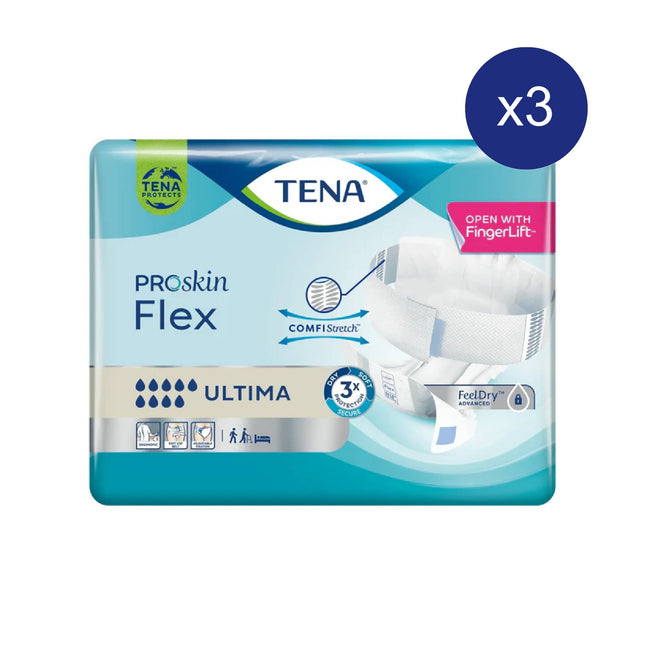 TENA ProSkin Flex Ultima - Belted incontinence briefs - carton of 3 packs 