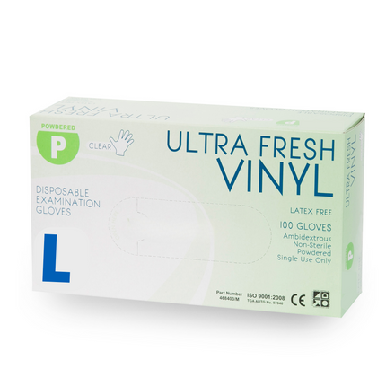 Ultra Fresh Vinyl gloves Product code: 468402/L