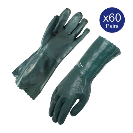 Ultra Health PVC Double Dip Jersey Lining 35cm Gloves x60 Carton 