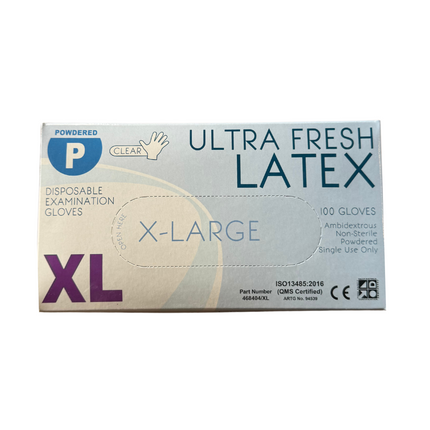 Ultra fresh latex disposable gloves extra large Product code: 468404