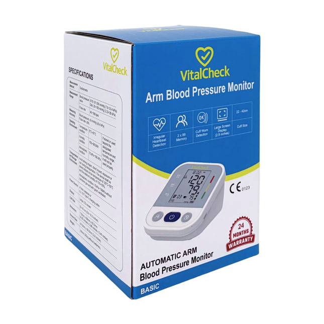 VitalCheck Automatic Blood Pressure Monitor Box Front