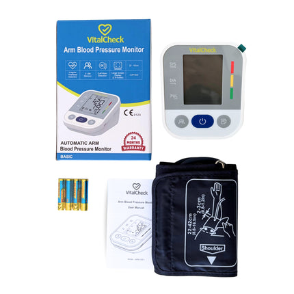 VitalCheck Automatic Blood Pressure Monitor Contents