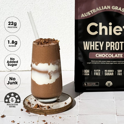 Chief Grass-Fed Whey Protein Powder Chocolate Benefits