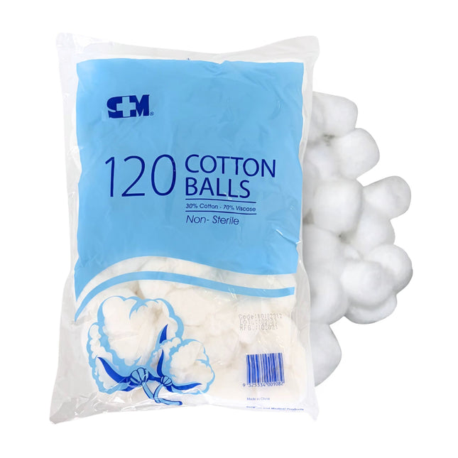 S+M® Cotton Balls 0.6g - Non-Sterile Pkt/120