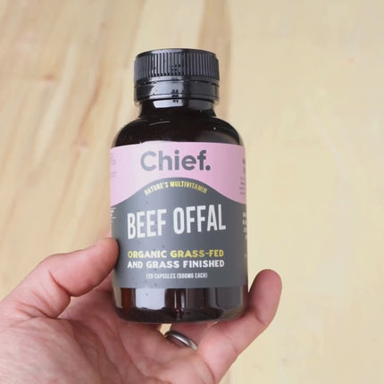 Video showing Chief Beef Offal capsules