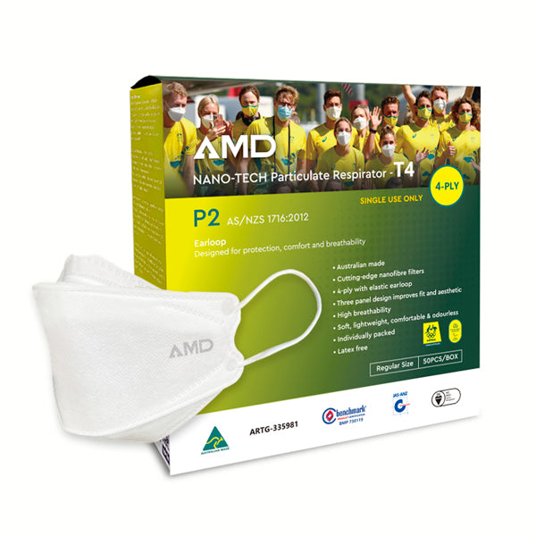 AMD face masks in white colour box
