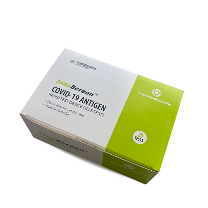 Innoscren box of 20 Australian Made Rapid Antigen Tests