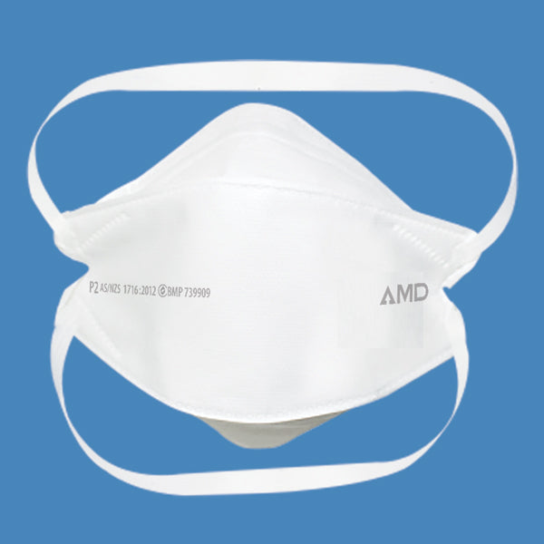 AMD face headband mask in white individual 