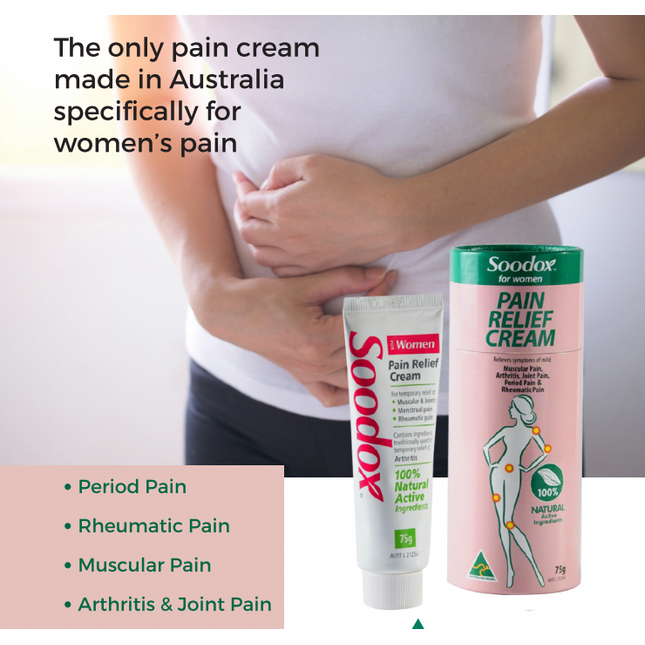 Women's Pain Relief Cream Soodox muscular period pain