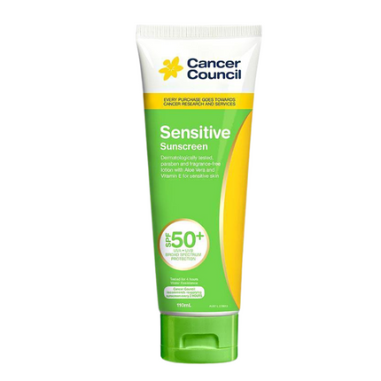 Aussie Pharma Direct Cancer Council Sensitive SPF50 Sunscreen -110ml