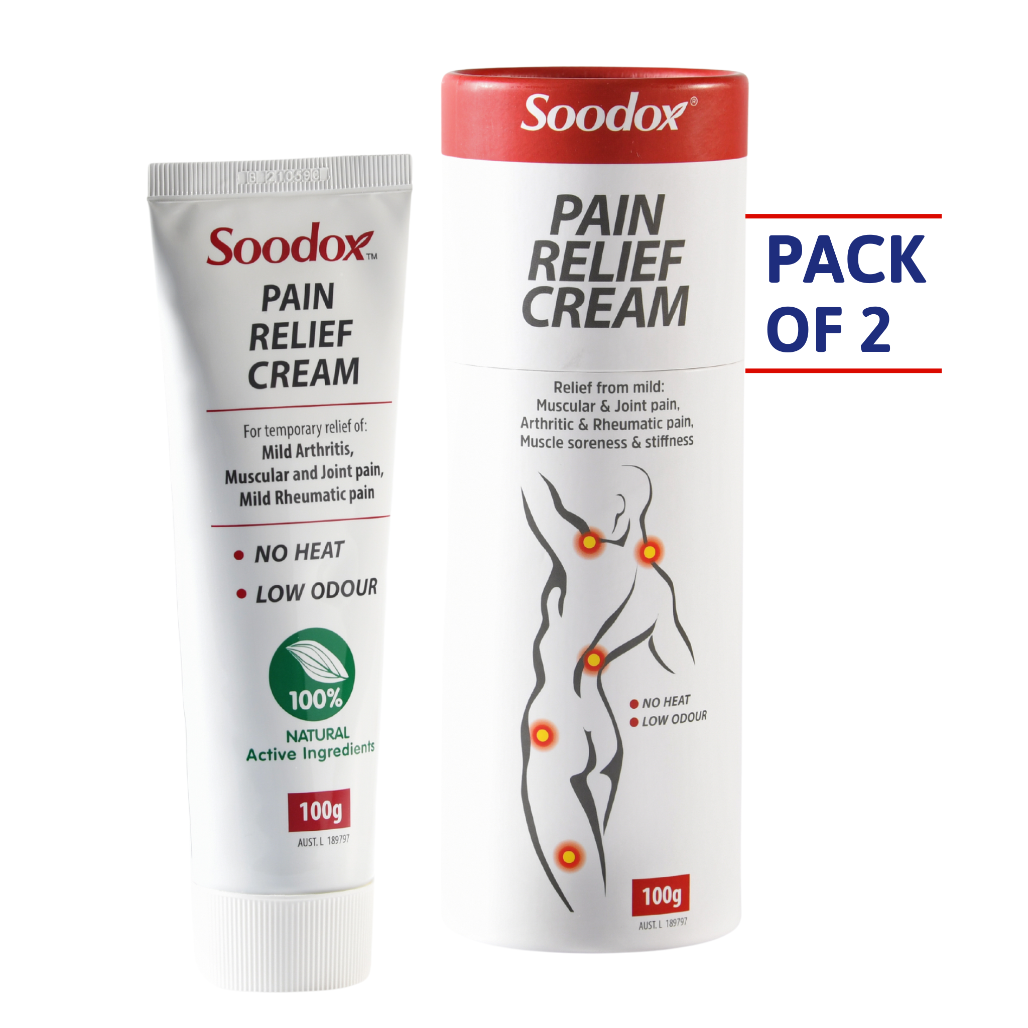 Soodox pain relief cream pack of 2